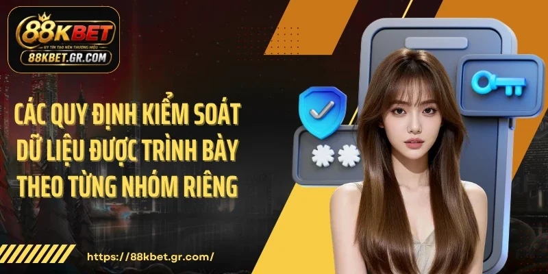 Các quy định kiểm soát dữ liệu được trình bày theo từng nhóm riêng